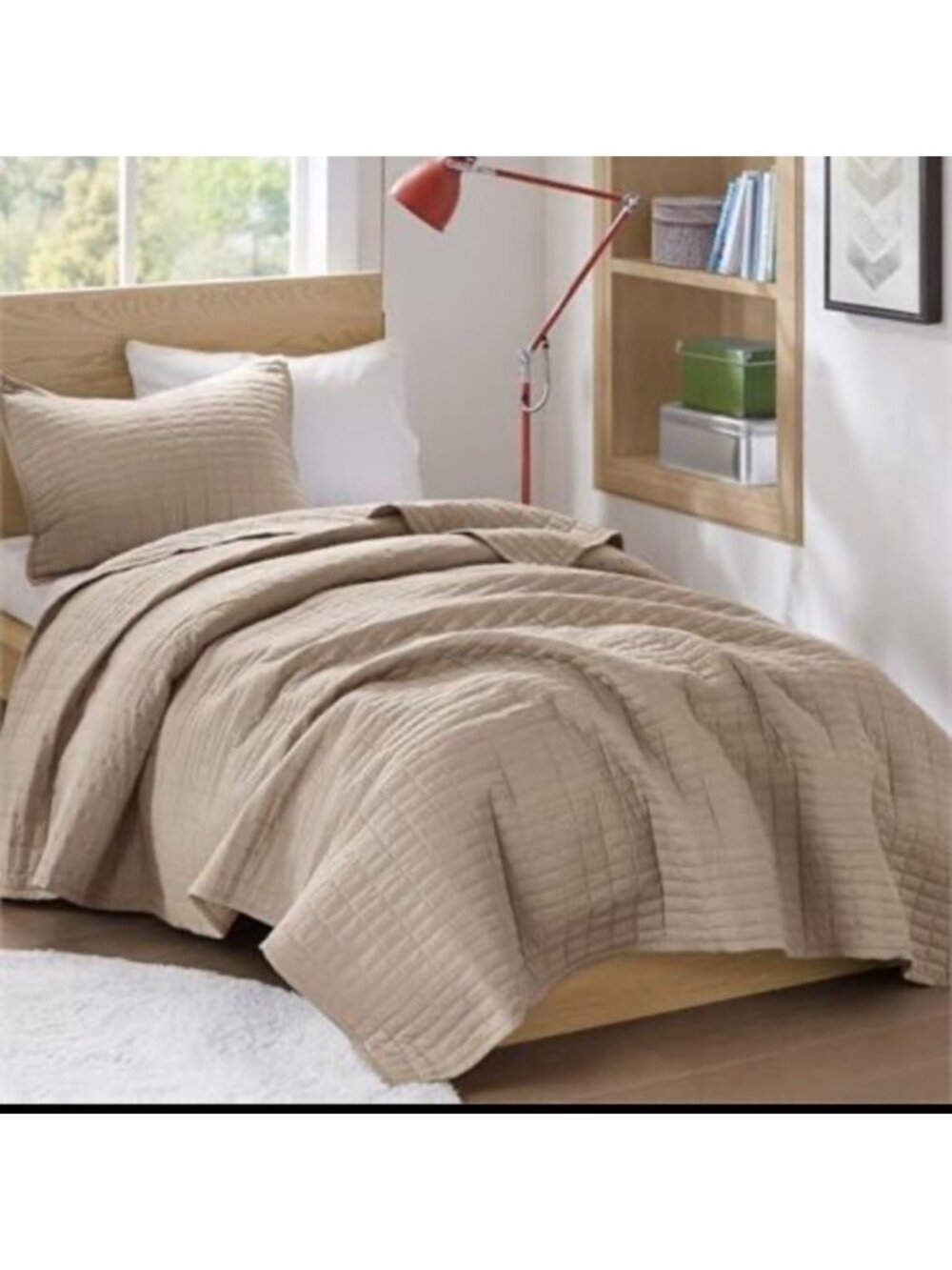 Comfort Spaces Kienna Quilt Set Taupe Lightweight All Season Twin/Twin XL Beddin
